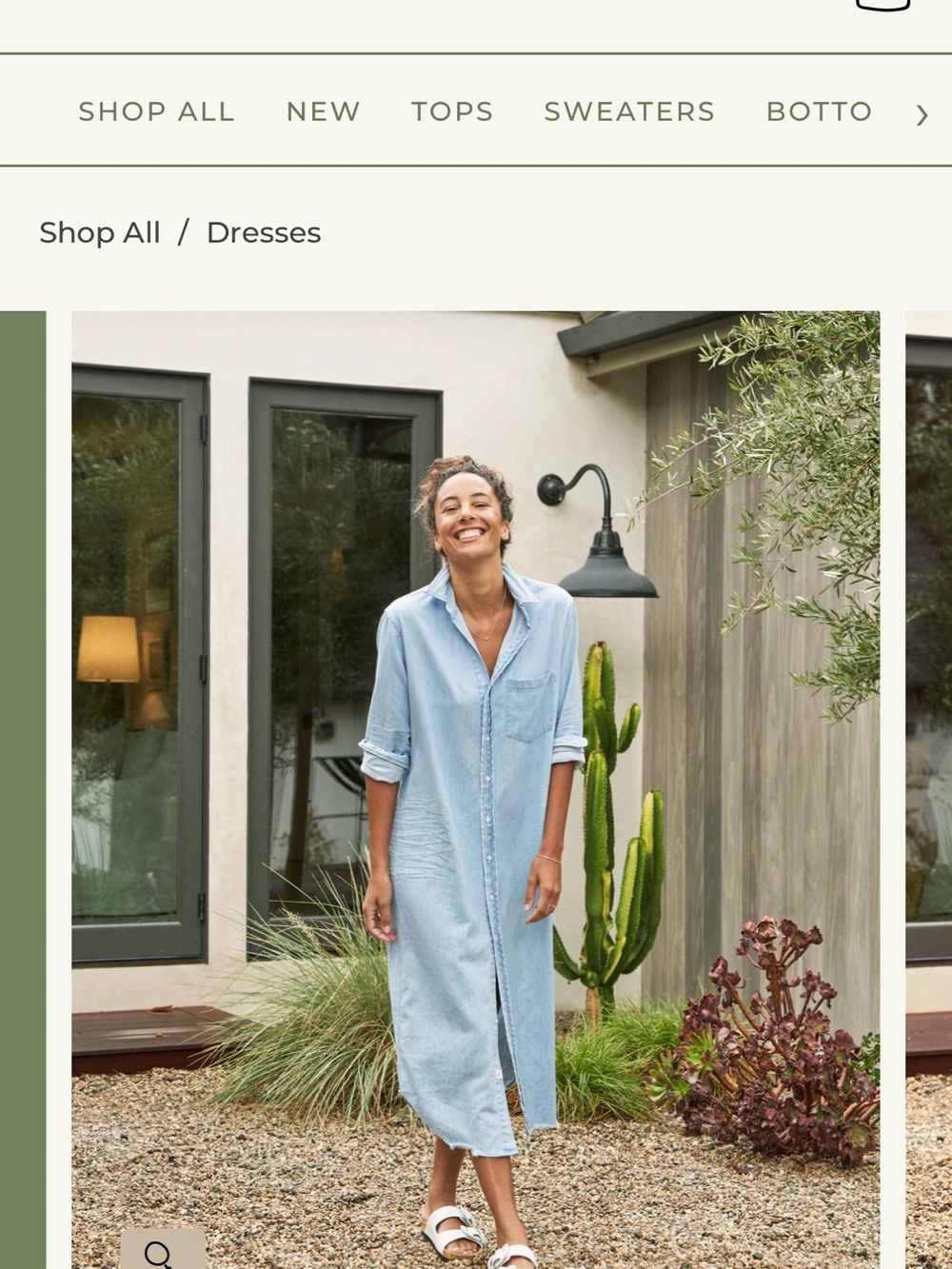 Frank & Eileen Light Chambray Button-Front Midi Shirt Dress
